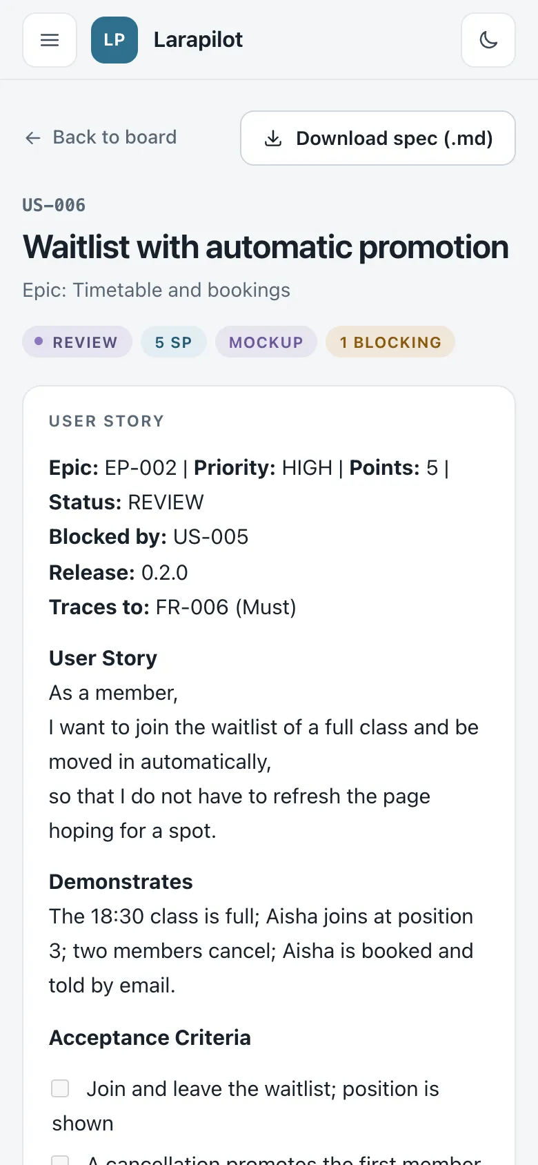 A spec on a phone